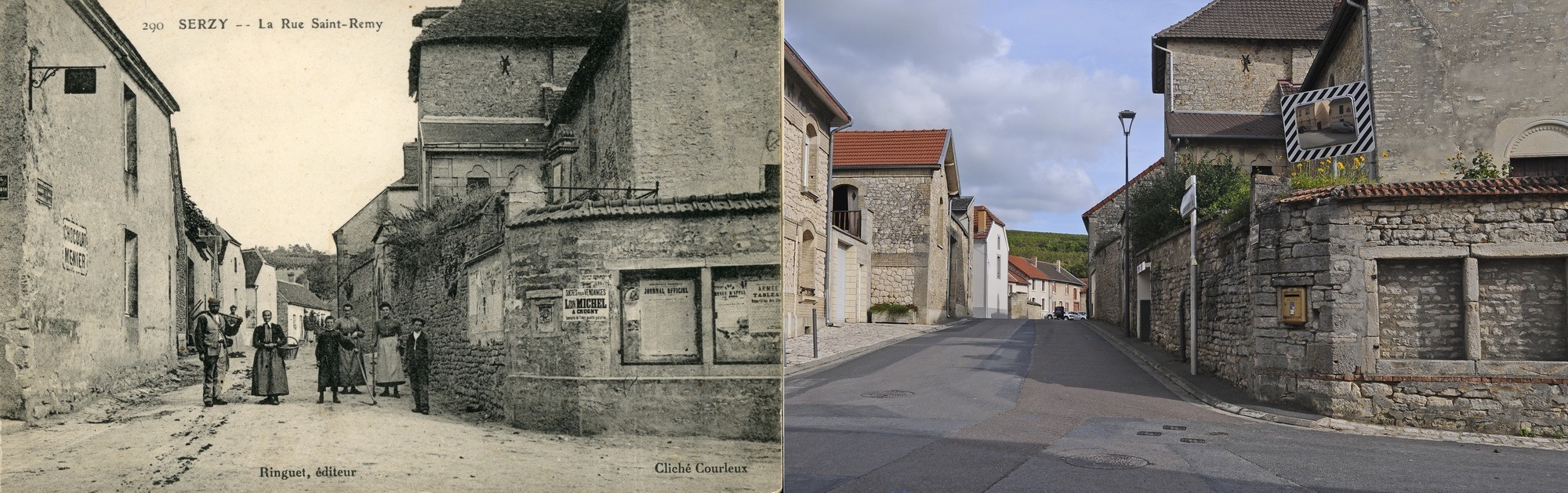 Serzy-et-Prin, la rue Saint-Remy, actuelle rue de Savigny