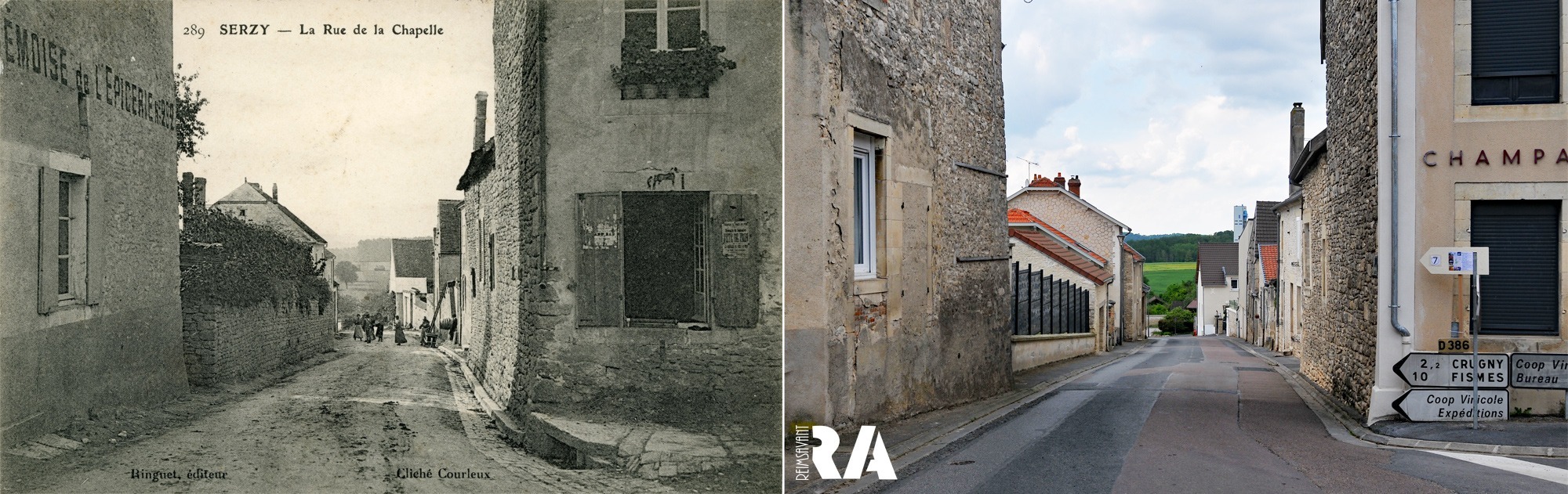 Serzy et Prin,  la rue de la Chapelle