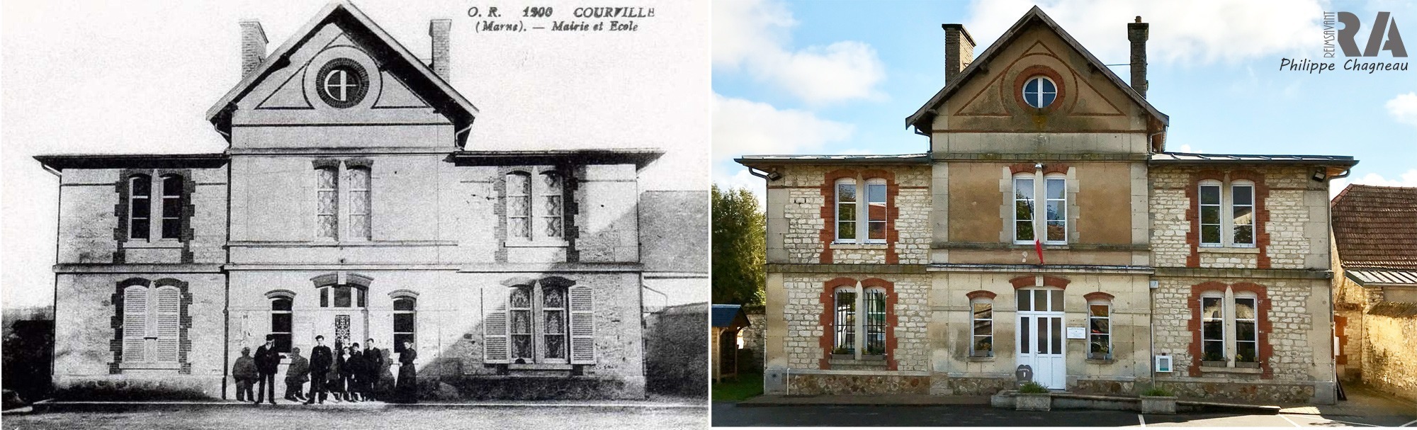 La Mairie de Courville et l’ancienne École
