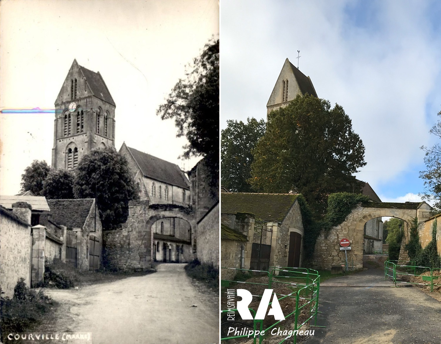 La rue de l’église  Saint-Julien de Courville