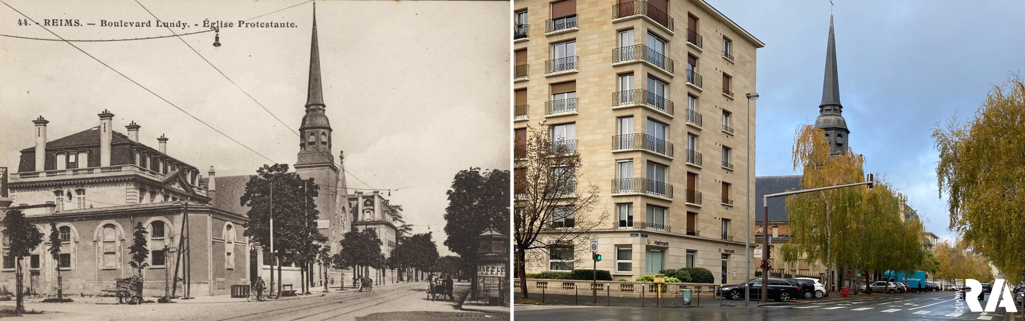 Le boulevard Lundy et le temple