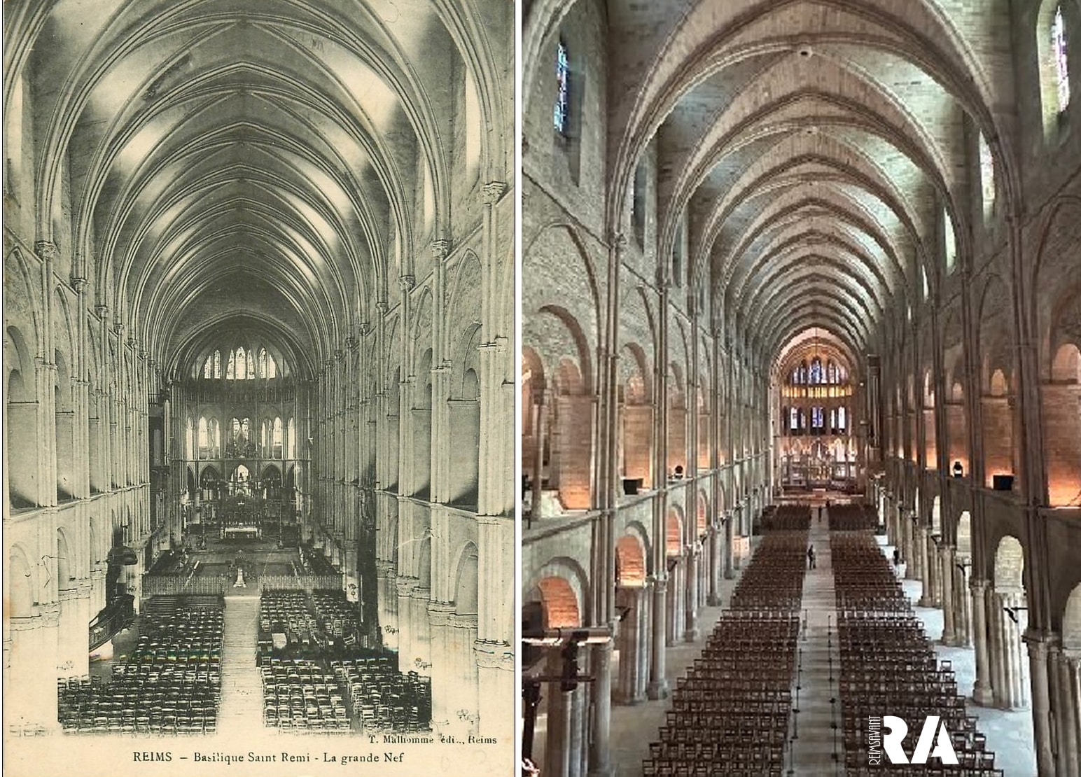 La grande nef de la basilique Saint-Remi