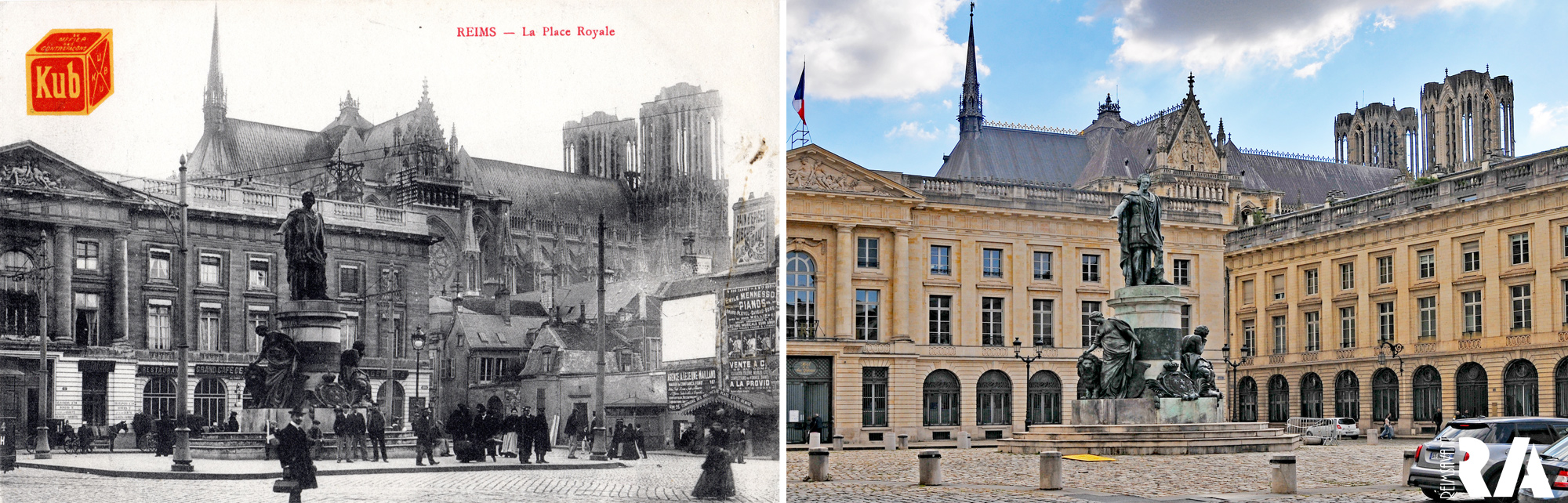 La place Royale de Reims avant son achèvement