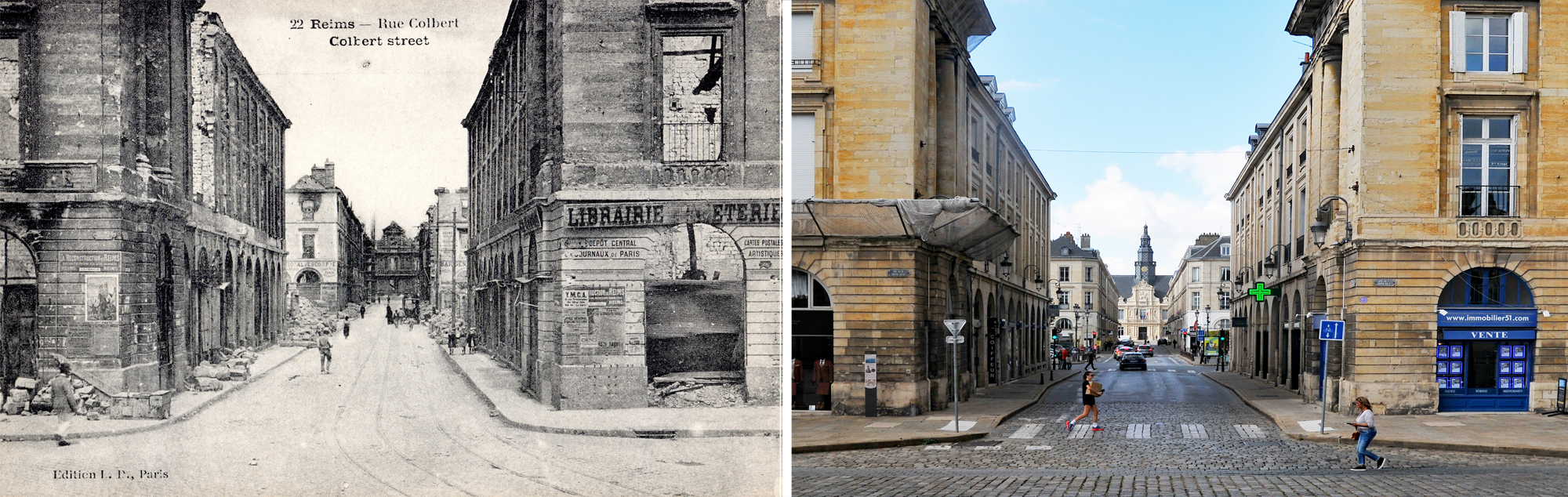 Rue Colbert pendant la Grande Guerre