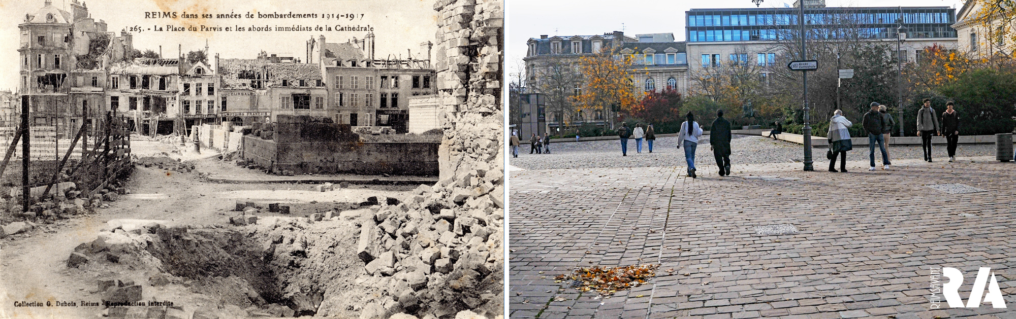 La place du Parvis pendant la Grande Guerre